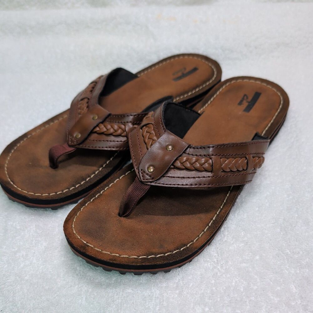 Clarks Collection Fenner Nerice Sandals Womens Size 9 Brown Leather Braided